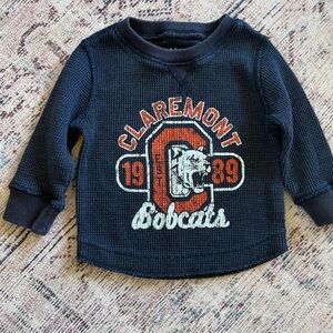 Place Blue Long Sleeve Tee with Vintage Graphic